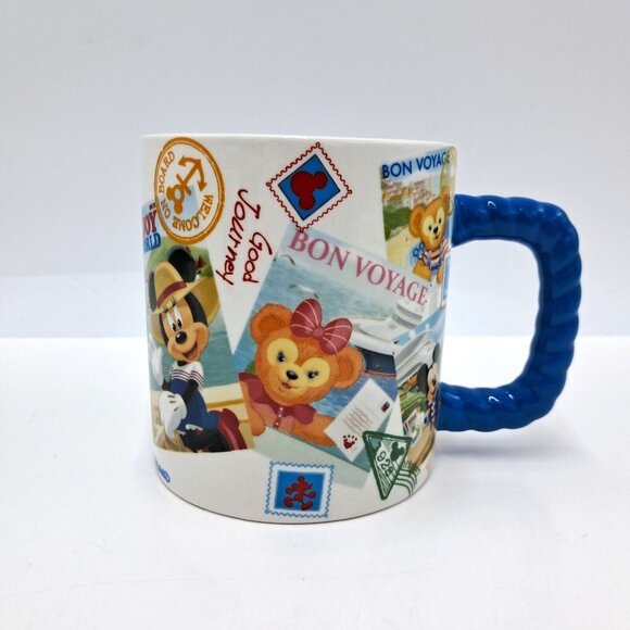 Disneyland Hong Kong Mickey Mouse Passport Mug -Rope Handle-RARE! - Picture 1 of 7